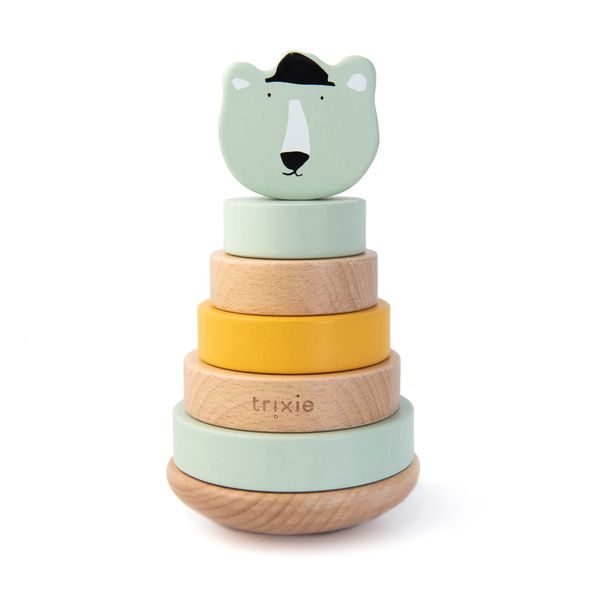 Trixie Baby Dřevěná stohovací hračka Polar Bear