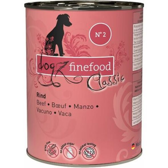 Dogz finefood konzerva č.2 - s hovězím masem 400 g