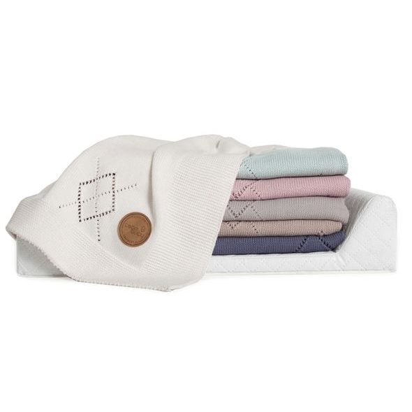 Ceba Baby Pletená deka v dárkovém balení (90x90) Rozety