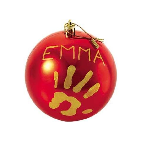 Baby Art CHRISTMAS BALL Already Made-uvedené jméno EMMA