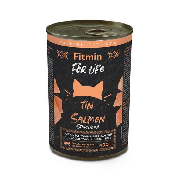 Fitmin For Life Konzerva pro kastrované kočky losos 400 g