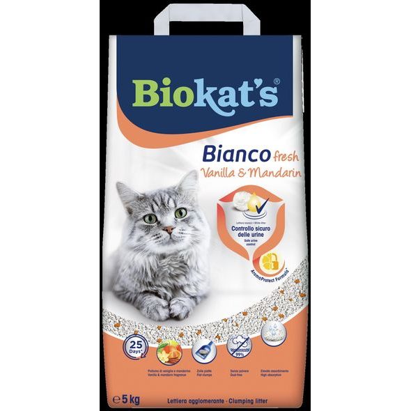 Biokat's Podestýlka BIANCO FRESH vanilka a mandarinka 5kg