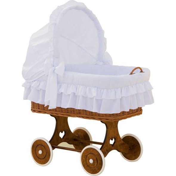 Scarlett Proutěný košík na miminko s boudičkou Scarlett Martin bílá