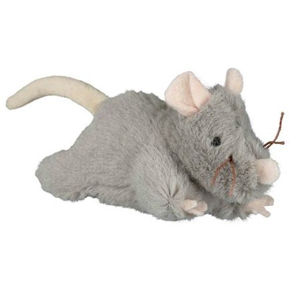 Trixie Plyšová myš šedá, robustní 15 cm