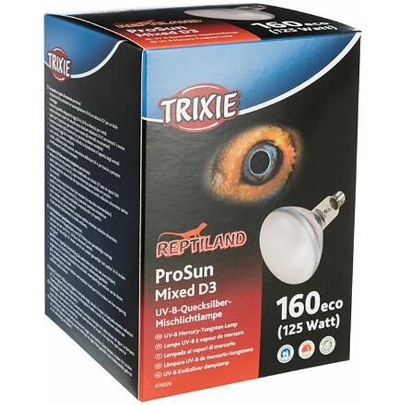 Trixie ProSun Mixed D3, UV-B lampa, ø 115 × 285 mm, 125 W (RP 2,10 Kč)