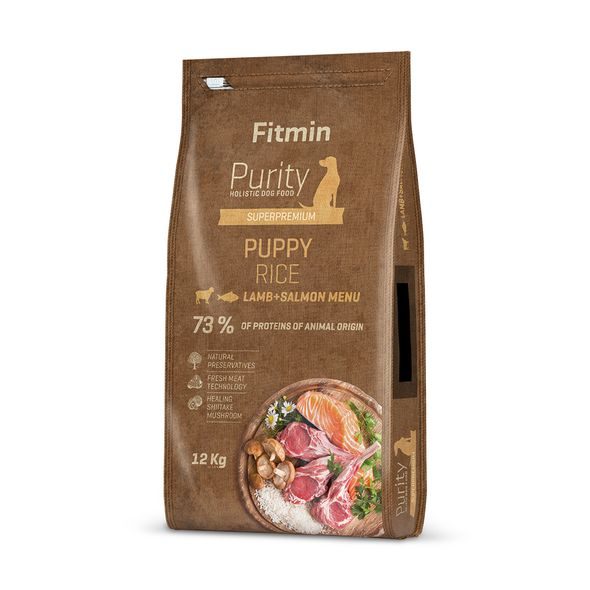 Fitmin Purity Rice Lamb&Salmon krmivo pro štěňata Hmotnost: 12 kg