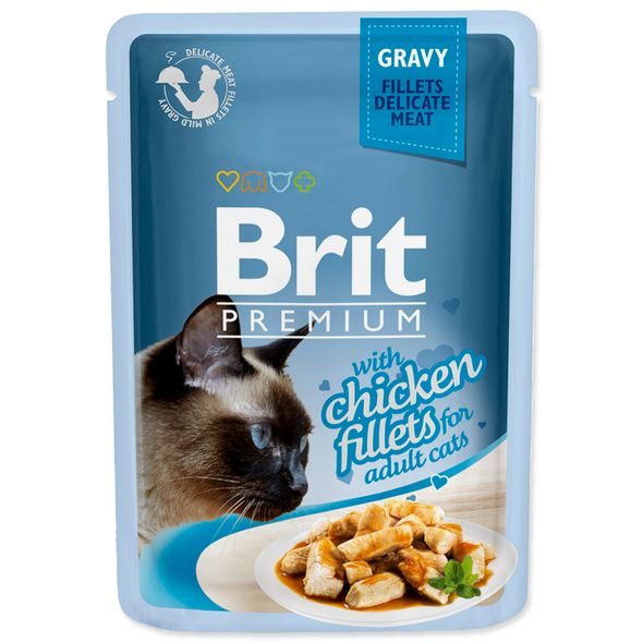 Brit Premium Cat Delicate Fillets in Gravy with Chicken 85g