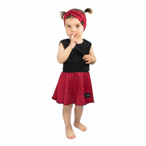 ESITO Dívčí kolová sukně Black Spot Ruby red - červená / 74 - 80