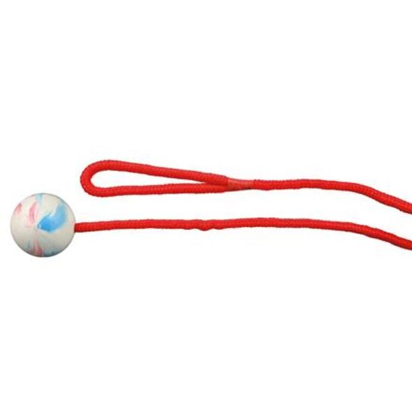 Trixie Vrhací míč z tvrdé gumy na šňůře 5 cm/1 m