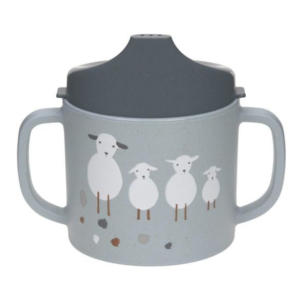 Lässig Sippy Cup PP/Cellulose Tiny Farmer Sheep/Goose blue