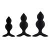 FeelzToys - Bibi Twin Butt Plug Set 3 pcs Black