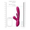 Vive Kura Thrusting G Spot with Flapping Tongue and Pulse Wave Stimulator Pink