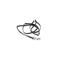 Black and black leather handcuffs.