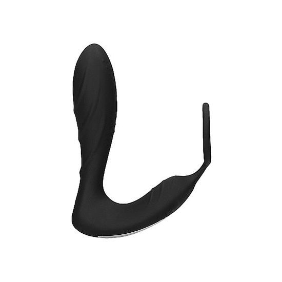Ouch! E-stim & Vibration Butt Plug with Remote Black