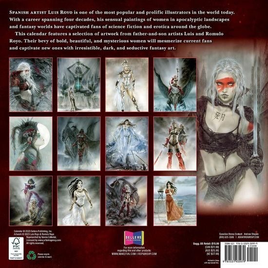 FANTASY ART OF ROYO - OFFICIAL 2024 CALENDAR