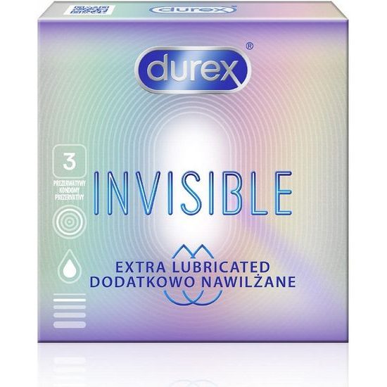 Durex Invisible Extra Lubricated 3 ks