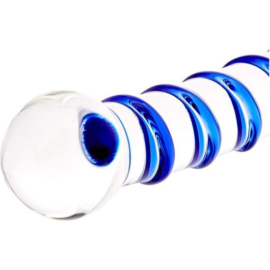 Gläs Blue Spiral Glass
