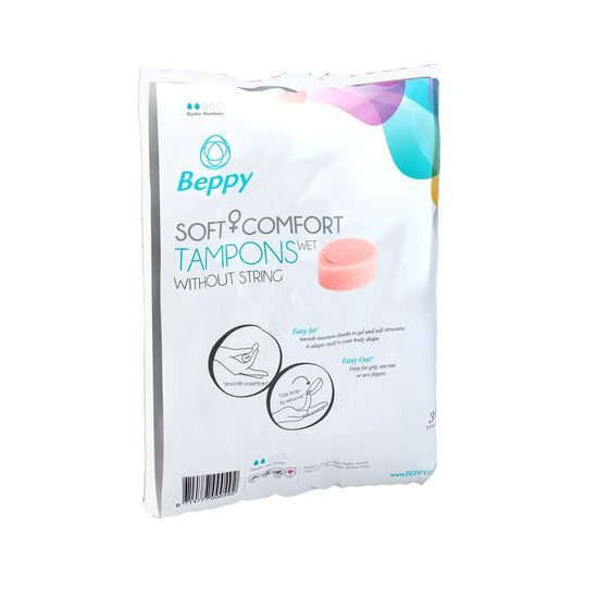 Beppy Soft Comfort Tampons WET - pěnové tampóny bez šňůrky 30 ks