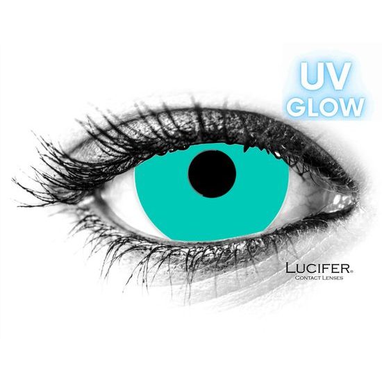 GLOW GREEN UV Mini Sclera Contact Lenses