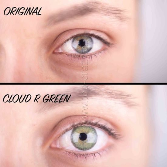 Barevné čočky - dioptrické - Cloud R Green (2 ks)