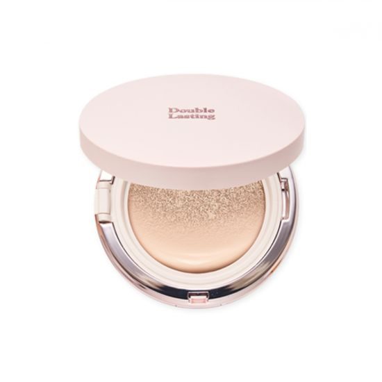 ETUDE Cushion s houbičkou Double Lasting Cushion Glow Odstín neutrální #N23 Sand