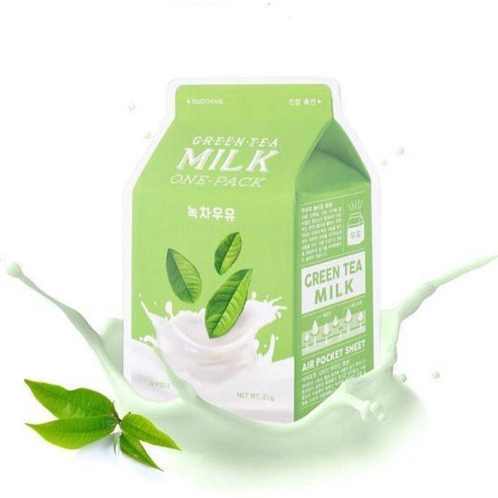 A'PIEU Plátýnková maska Green Tea Milk One-Pack