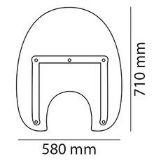 WINDSHIELD CUSTOMACCES AMERICA III CA0041W PROZORNA