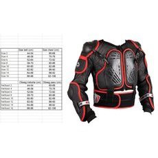 BODY PROTECTOR EM55 JUNIOR BLACK/RED EMERZE SIZE 2 YEARS