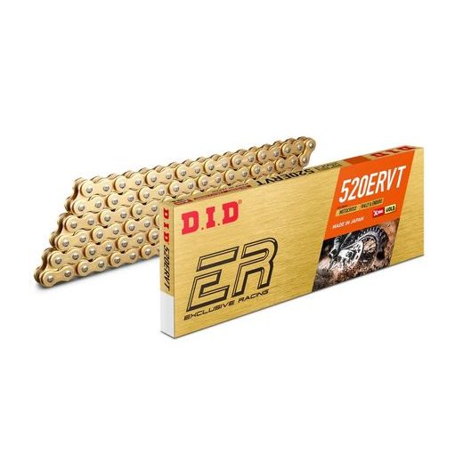 ENDURO TEKMOVALNA VERIGA DID D.I.D CHAIN 520ERVT 120 ČLENOV ZLATA/ZLATA