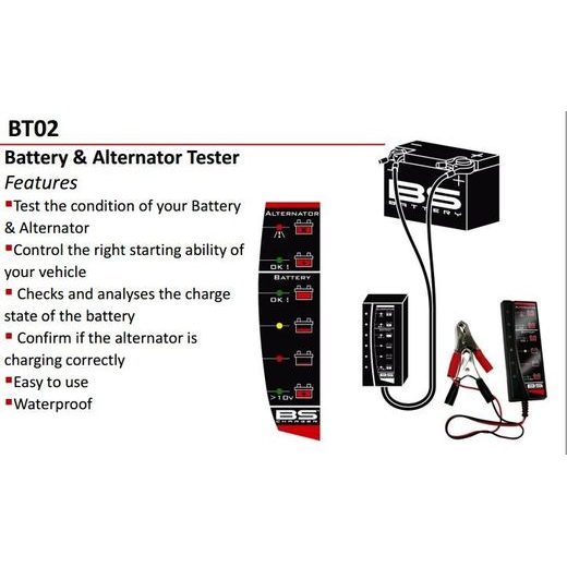 TESTER ZA AKUMULATOR IN ALTERNATOR BS-BATTERY BT02