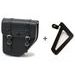 LEATHER SADDLEBAG CUSTOMACCES IBIZA APS015N ČRNA RIGHT, WITH SIDE METAL BASE + UNIVERSAL SUPPORT