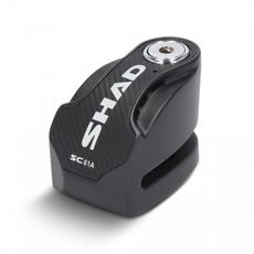 ZÁMEK NA KOTOUČ S ALARMEM SHAD SC61A C0S6100A ČERNÝ PRŮMĚR ČEPU 6MM