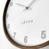 Tmavé dřevěné bílé hodiny LAVVU FADE LCT4061