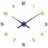 JVD HT466.2 - Dětské nalepovací hodiny o průměru 80 cm v moderních pastelových barvách
