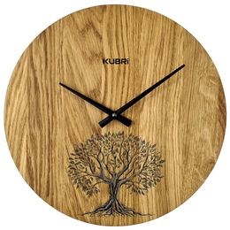 KUBRi 0100A - Strom života na dubových hodinách vyrobených v čechách