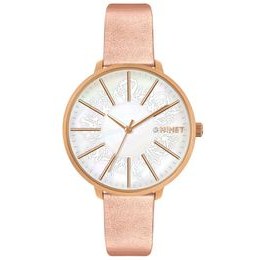 Rose gold dámské hodinky MINET PRAGUE Rose Flower MWL5142