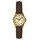 LAVVU Dámské hodinky STOCKHOLM Small Champagne na koženém řemínku LWL5017