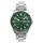 LAVVU Ocelové pánské hodinky BERGEN Green se svítícími čísly LWM0146