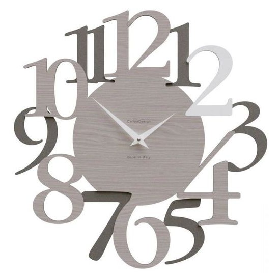 Designové hodiny CalleaDesign 10-020-83 Russel 45cm dýha tmavý dub