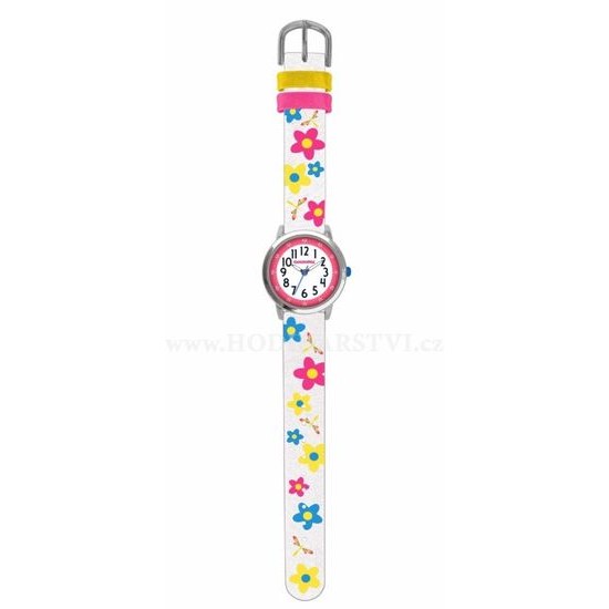 Květované bílé dívčí hodinky CLOCKODILE FLOWERS CWG5025