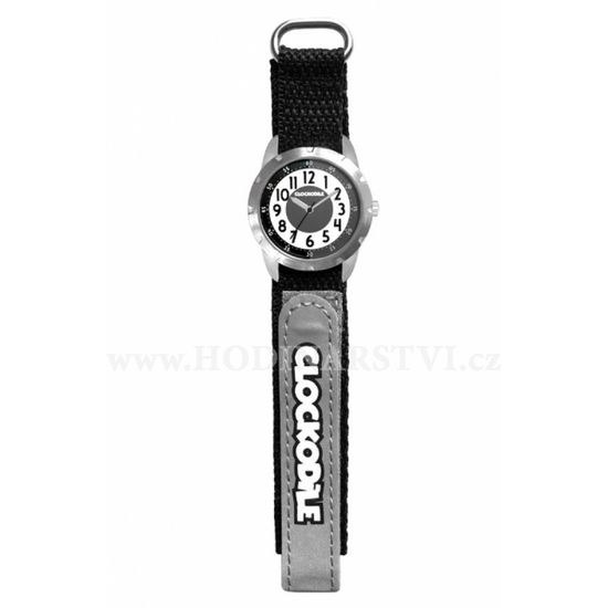 Černé reflexní dětské hodinky na suchý zip CLOCKODILE REFLEX CWX0020