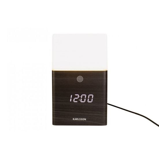 Designový digitální budík/hodiny s LED osvětlením KA5798BK Karlsson 16cm