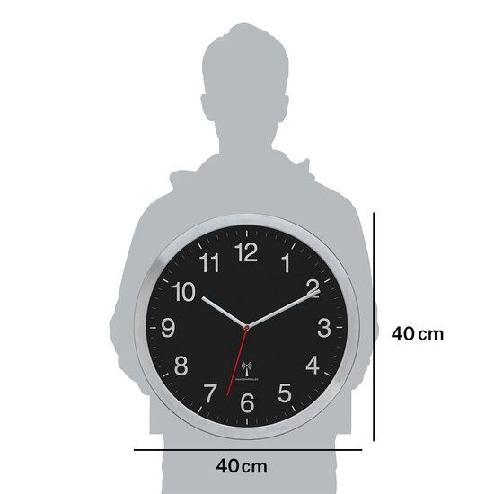 TFA 60.3545.01 - Velké kovové hodiny řízené signálem