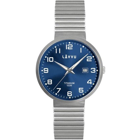 LAVVU LWM0221 Titanové pružné hodinky s vodotěsností LUNDEN Blue
