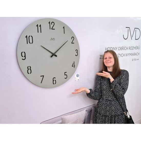 JVD HC43 - Velké nástěnné hodiny s průměrem 70 cm