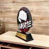 Roswell black acrylic Karate trophy
