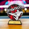 Roswell black acrylic Taekwondo trophy