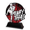Roswell black acrylic Muay Thai trophy