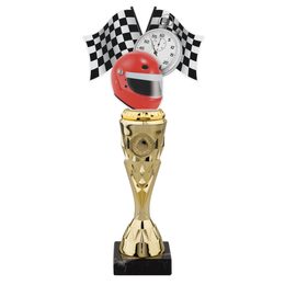 Motorsports Helmet Flags Acrylic Top Trophy