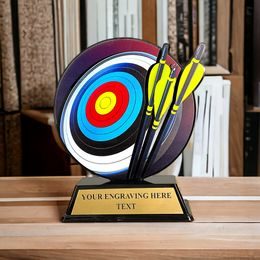 Roswell black acrylic Archery trophy